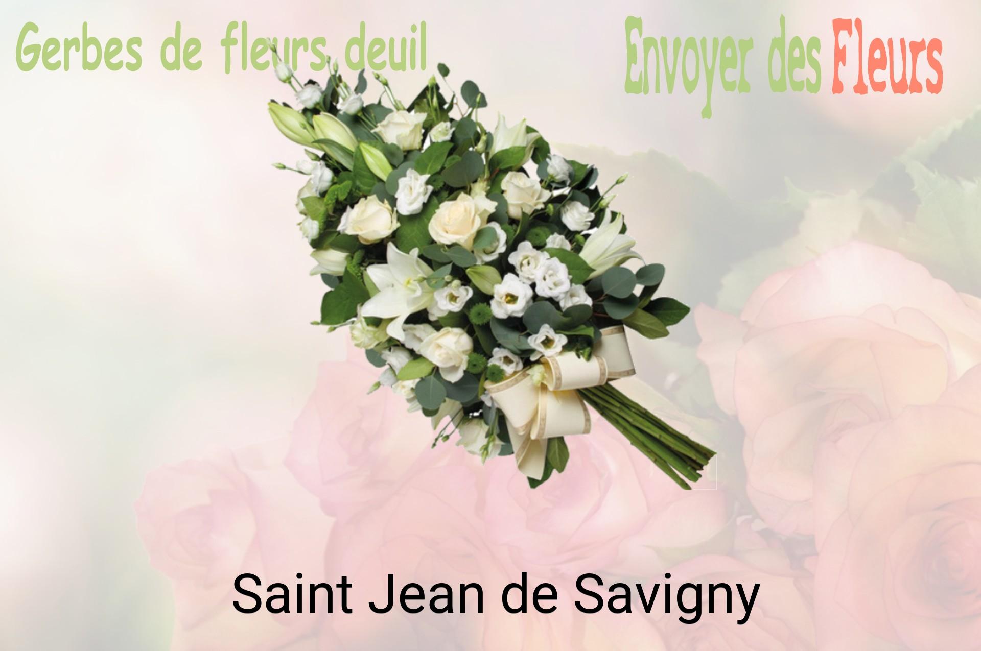 Gerbe de fleurs de deuil livrée à Saint-Jean-de-Savigny